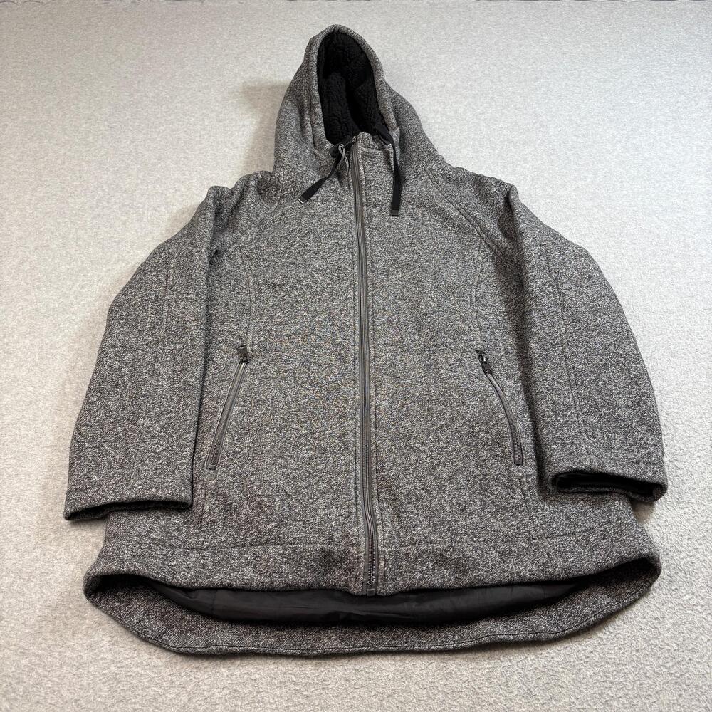 1 Madison Expedition Jacket Men Large Gray Coat Hooded Full Zip Heritage Basic